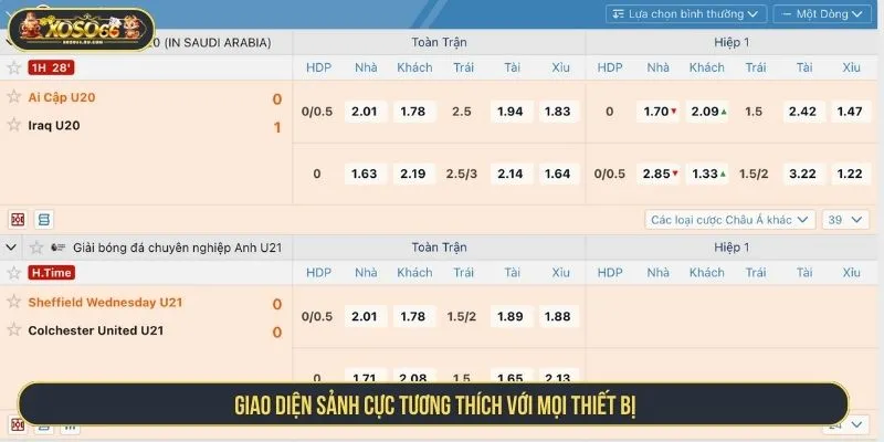 Giao diện sảnh cực tương thích với mọi thiết bị 