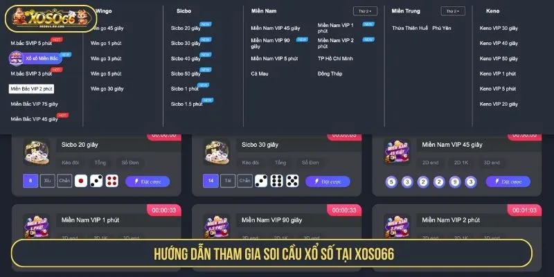 Hướng dẫn tham gia soi cầu xổ số tại  XOSO66
